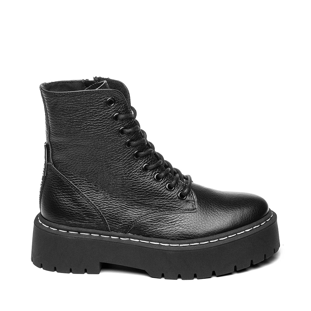 Skylar Stiefel SCHWARZES LEDER