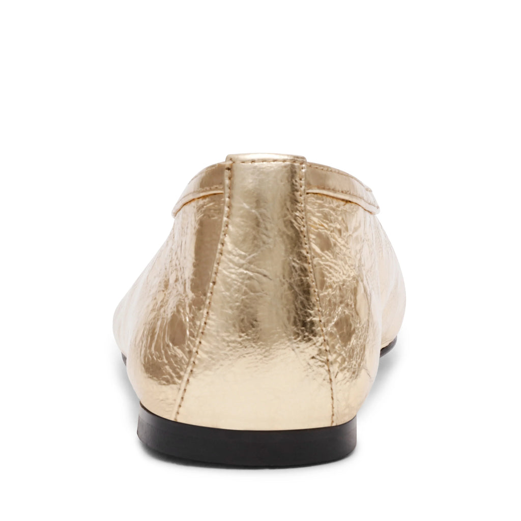 Flacher Schuh Leni aus goldenem Leder