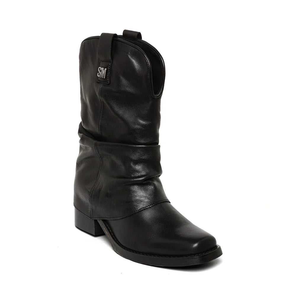 Qiana Bootie SCHWARZES LEDER