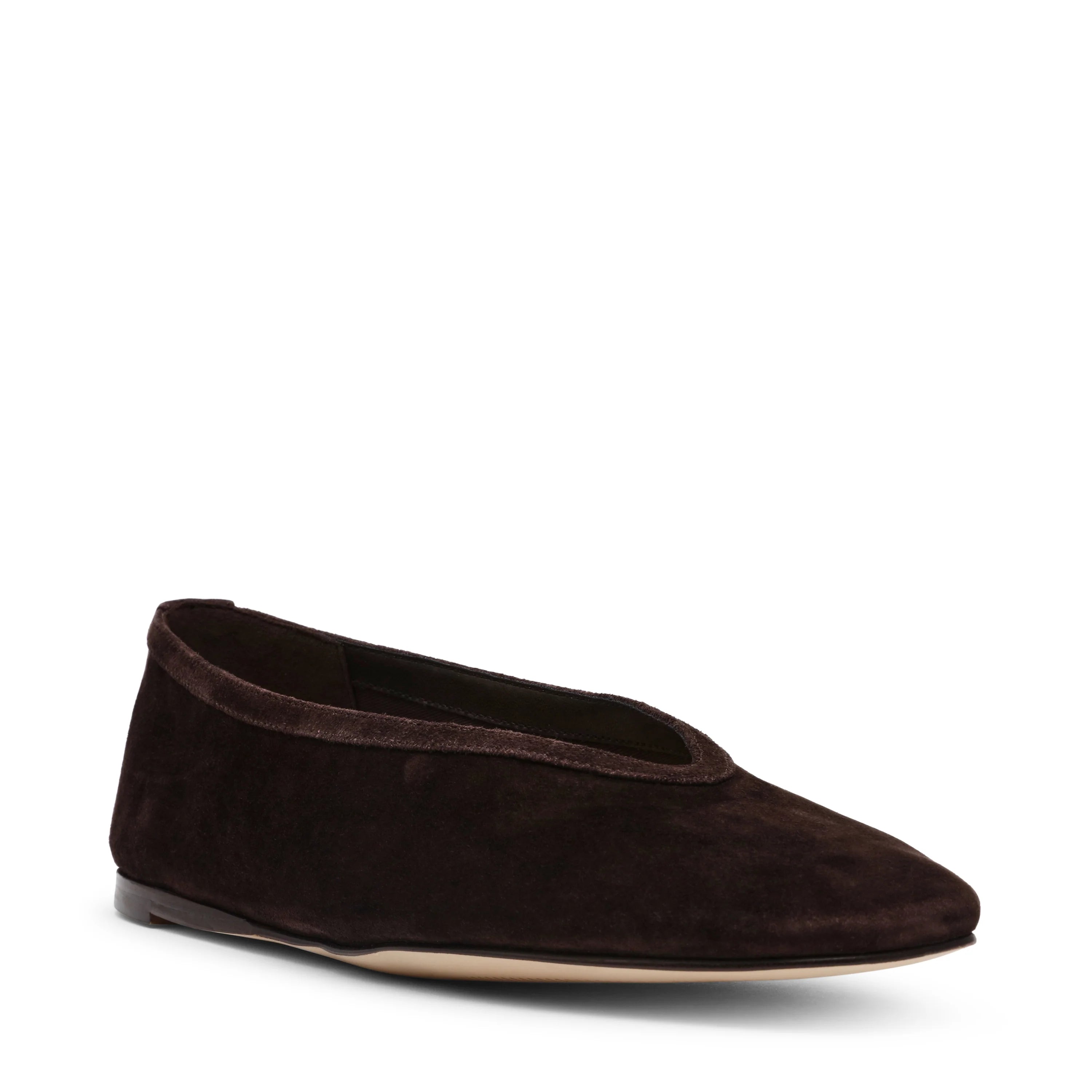 Flacher Schuh Leni BRAUNES WILDLEDER