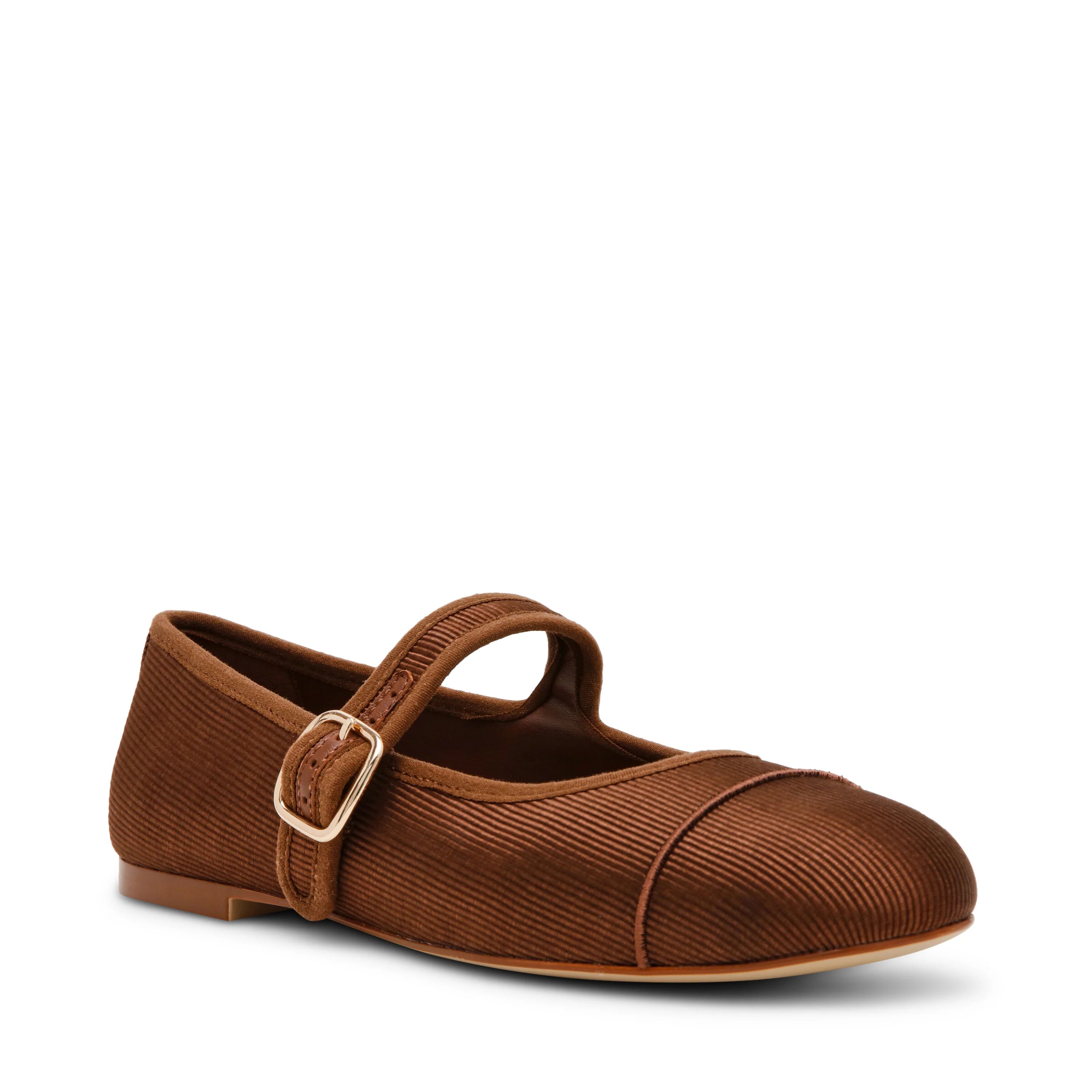 Dory Flat Shoe BROWN SATIN
