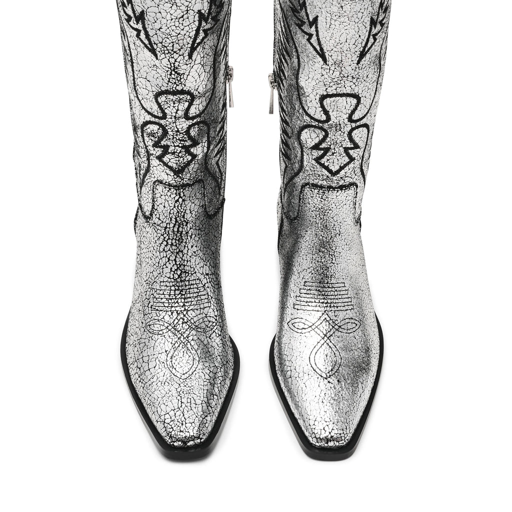 Trevi Stiefel SILBER LEDER