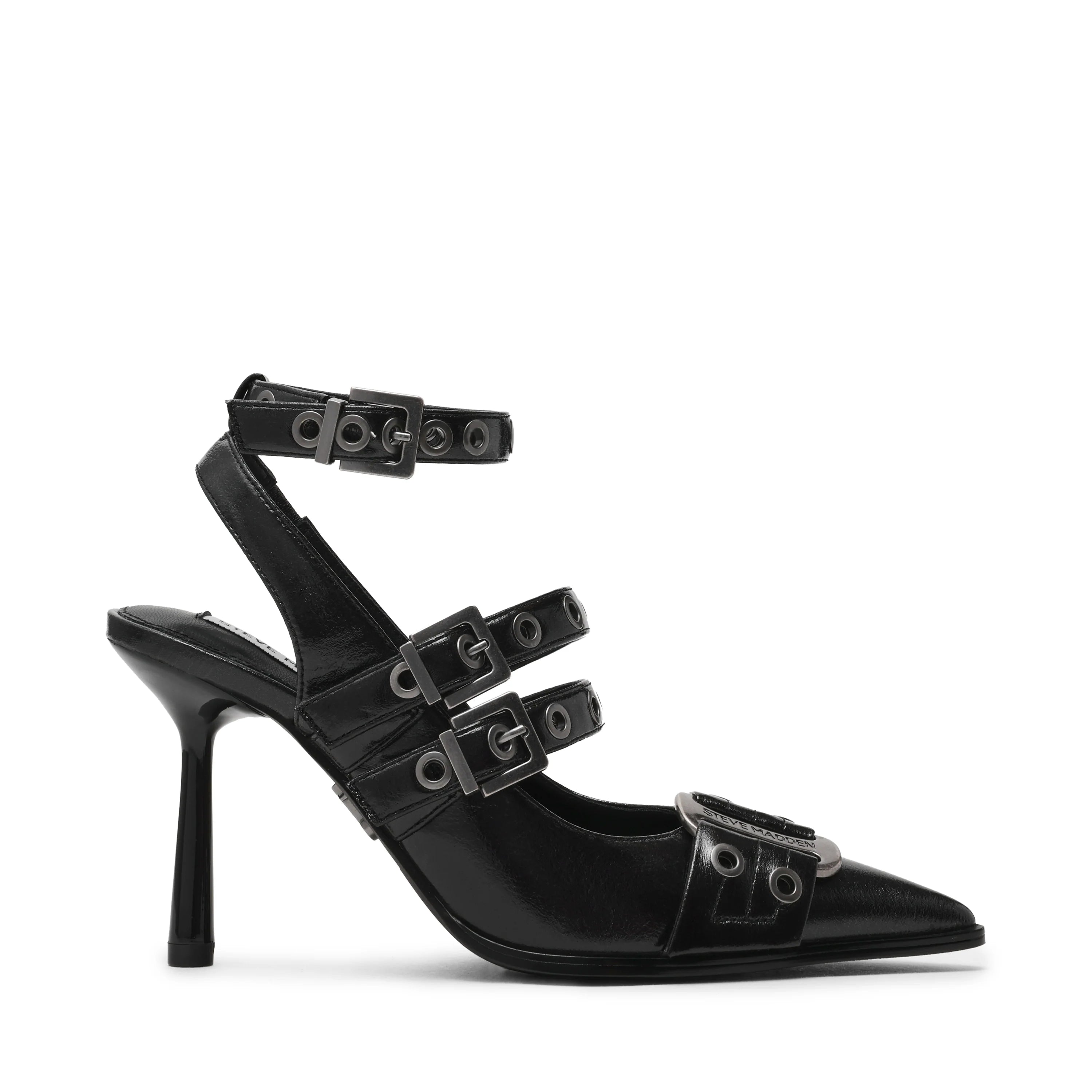 Surpass Flacher Schuh, Schwarz, Crinkle