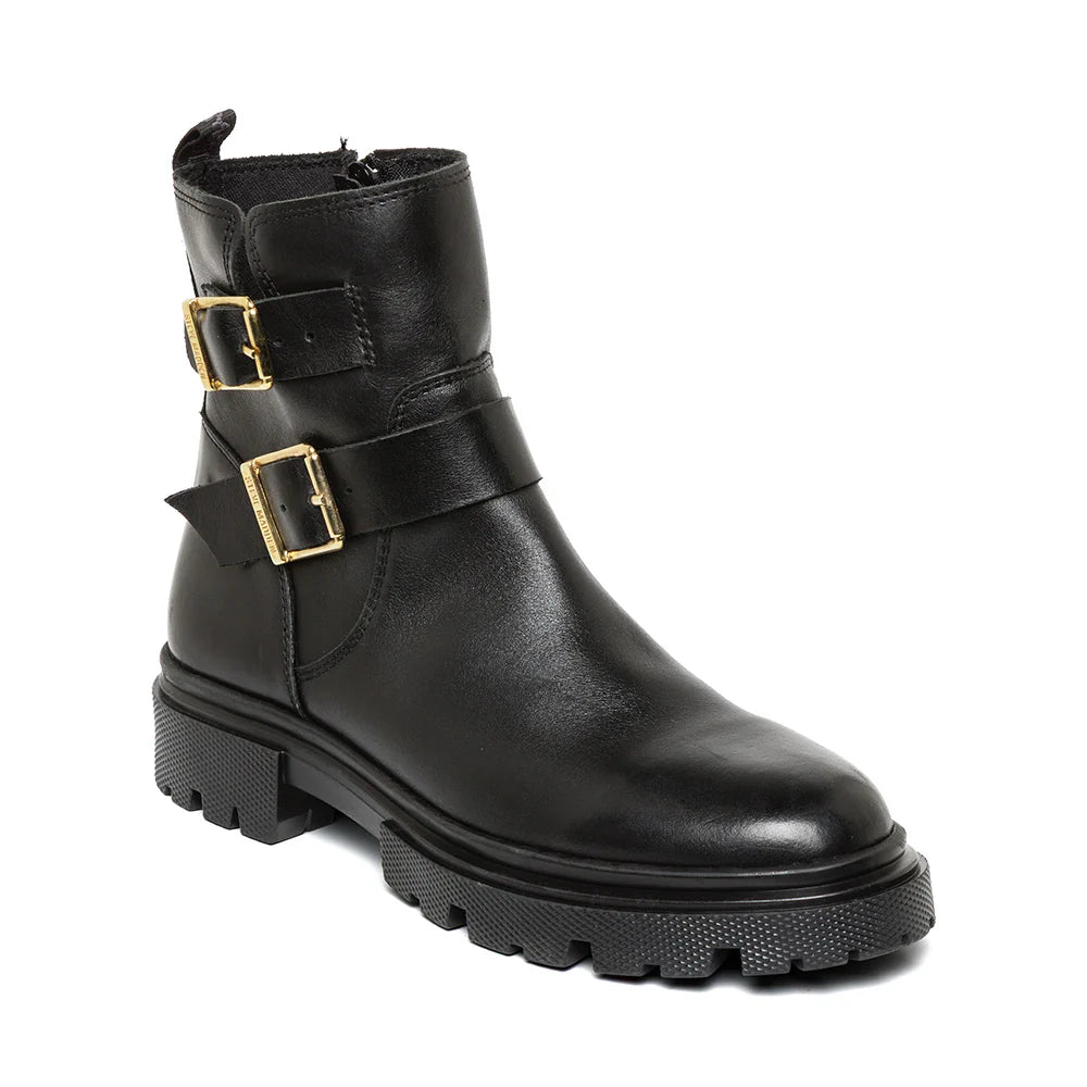 Rings Bootie BLACK LEATHER