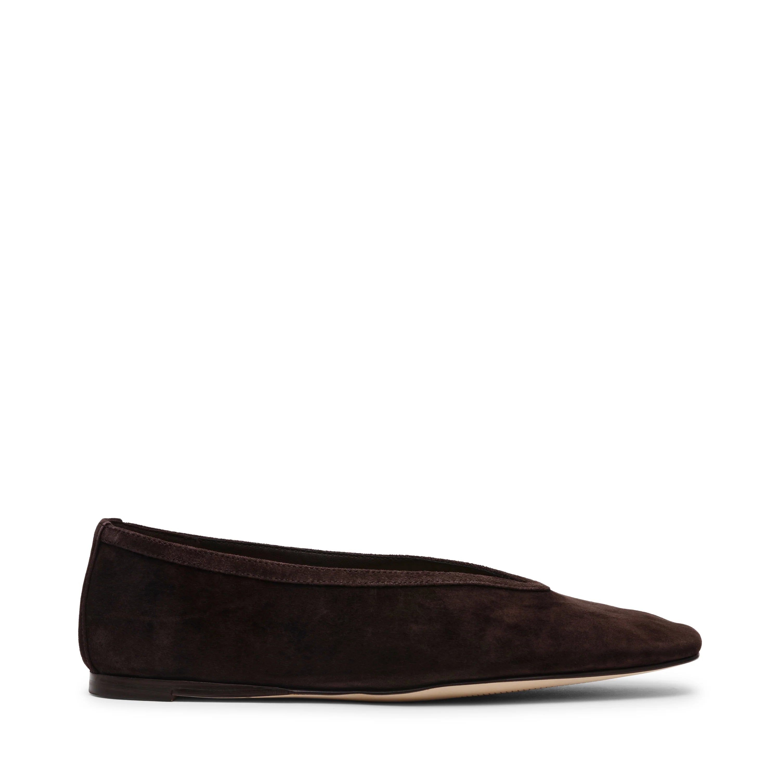 Flacher Schuh Leni BRAUNES WILDLEDER