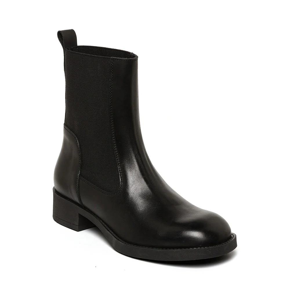 Zahrine Bootie SCHWARZES LEDER