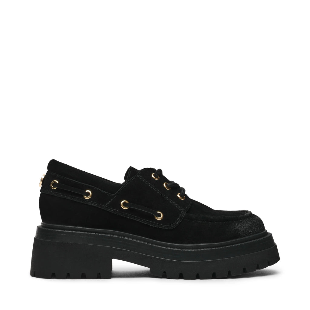 Detroit Flat Shoe BLACK SUED