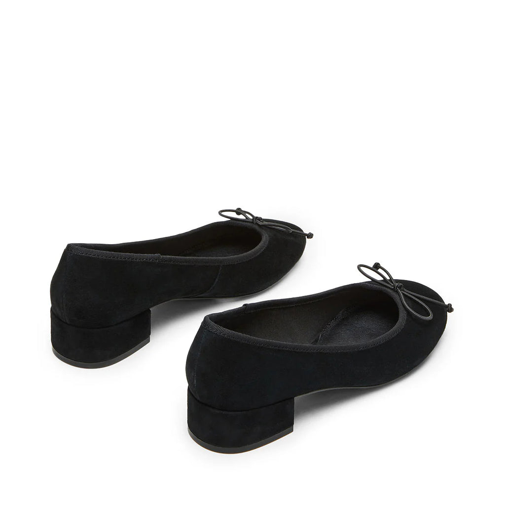 Cherisher Flacher Schuh SCHWARZES WILDLEDER