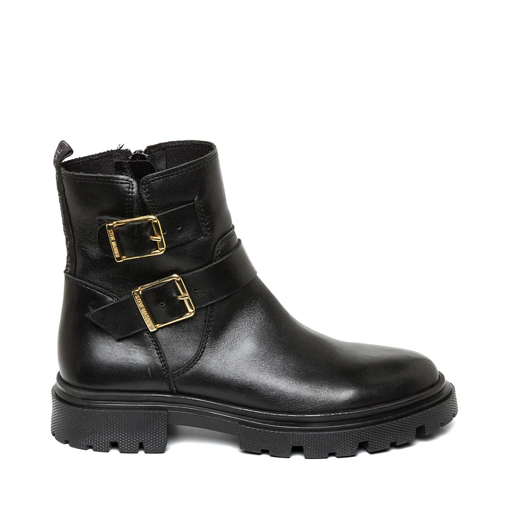 Rings Bootie BLACK LEATHER