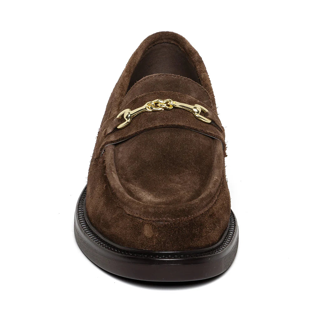 Huddles Flacher Schuh BRAUN WILDLEDER