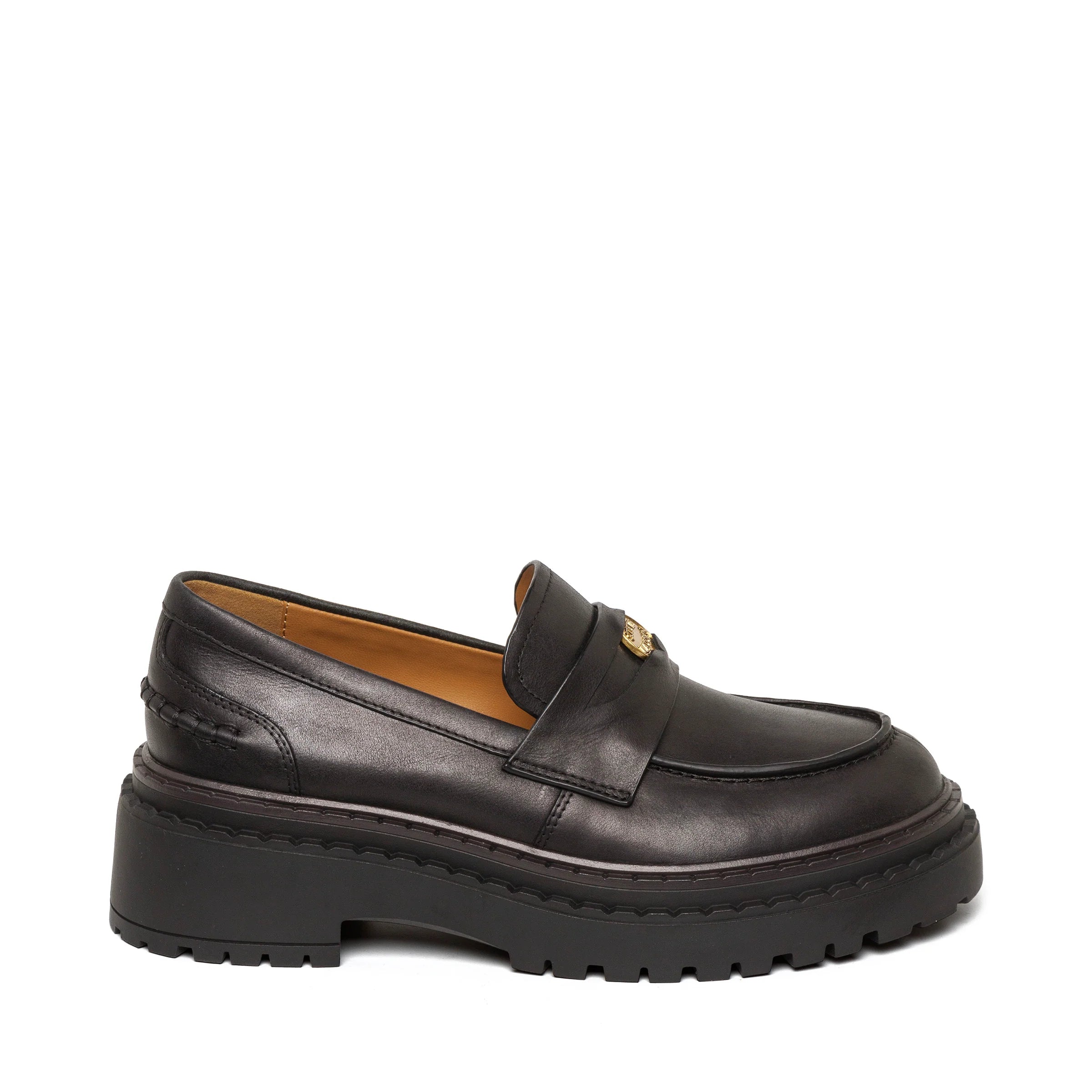 Pursuit platte schoen zwart leer