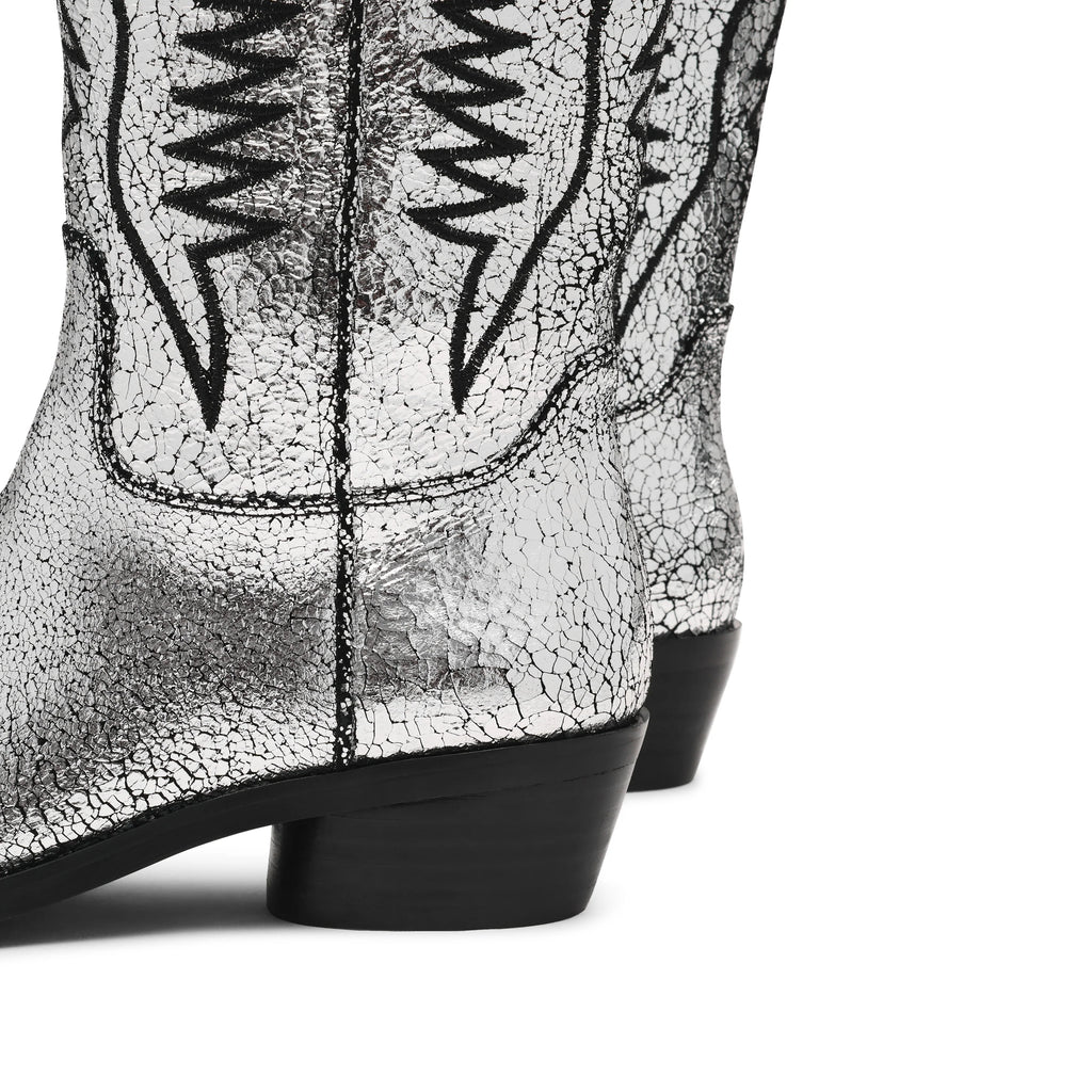 Trevi Stiefel SILBER LEDER