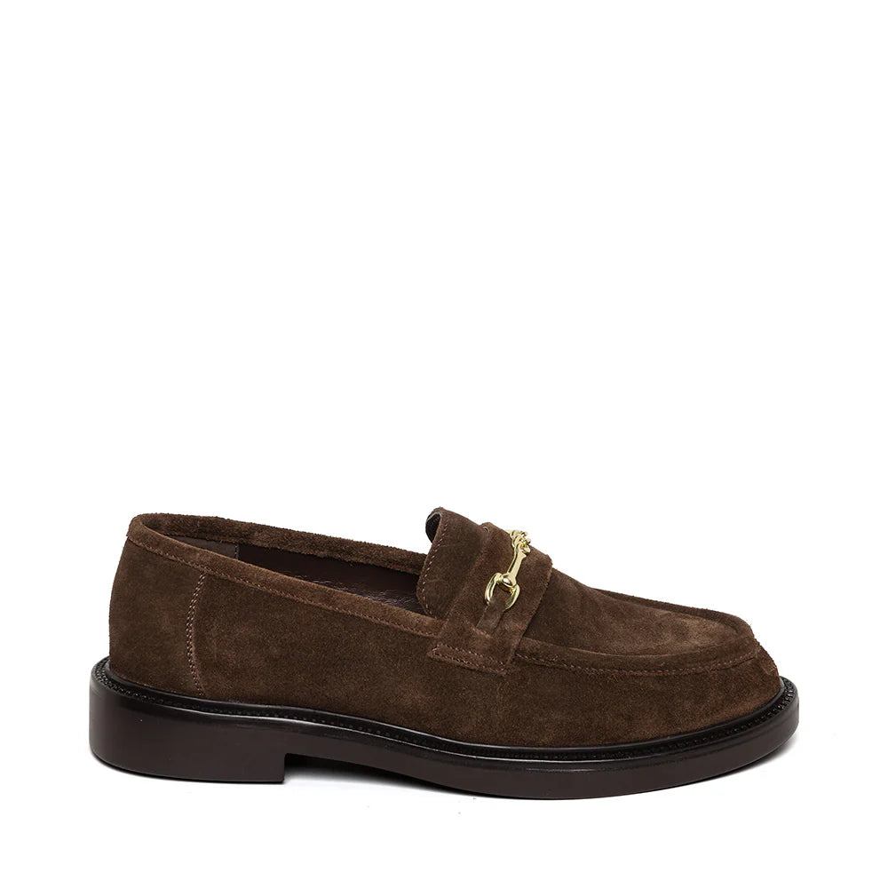 Huddles Flacher Schuh BRAUN WILDLEDER