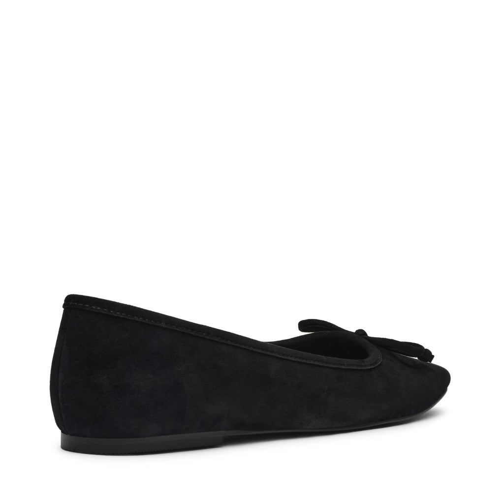 Malinda Flacher Schuh SCHWARZES WILDLEDER
