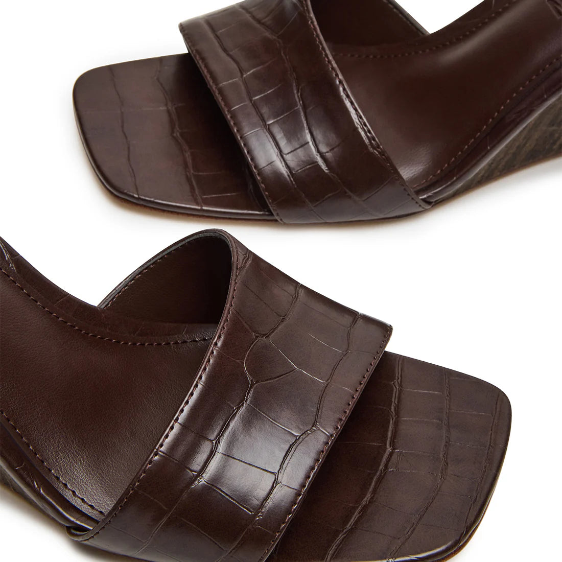 Curcio Pantolette BRAUN KROKO