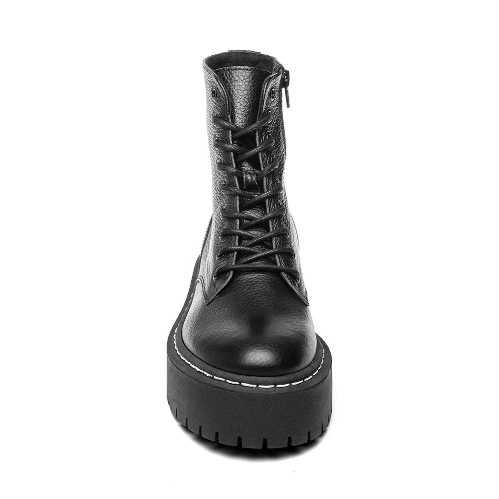 Skylar Stiefel SCHWARZES LEDER