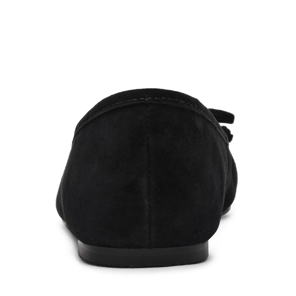 Malinda Flacher Schuh SCHWARZES WILDLEDER