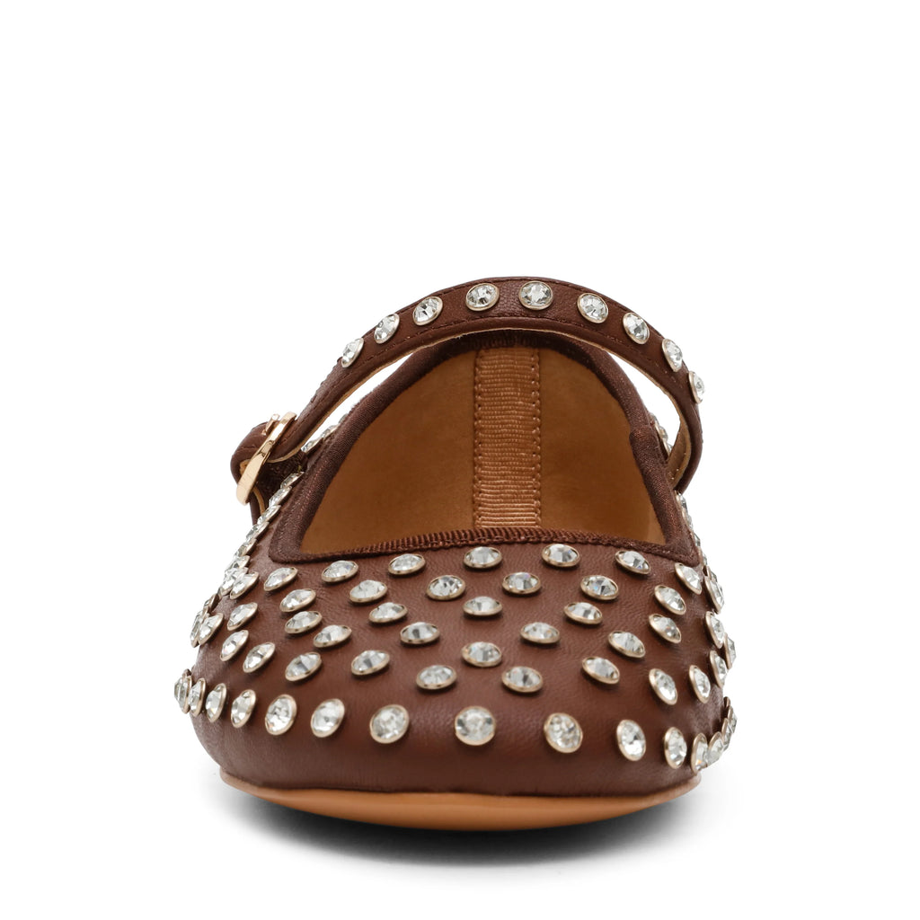 Vinetta-R platte schoen DK SEPIA BRN