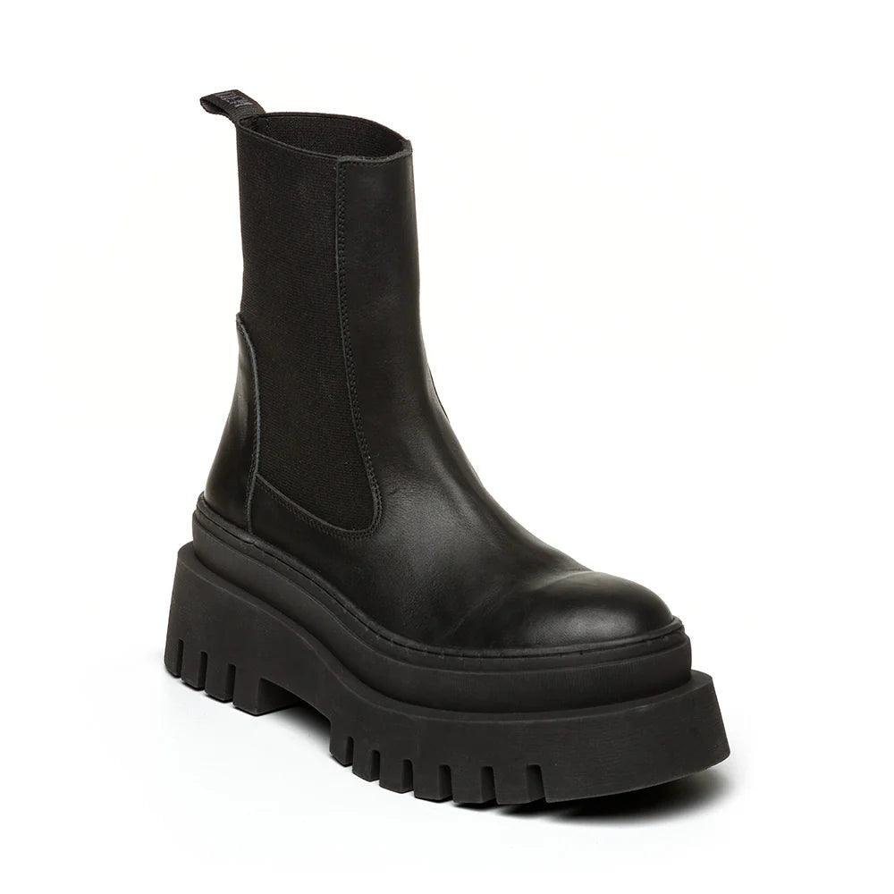Jcassandra Stiefel SCHWARZES LEDER