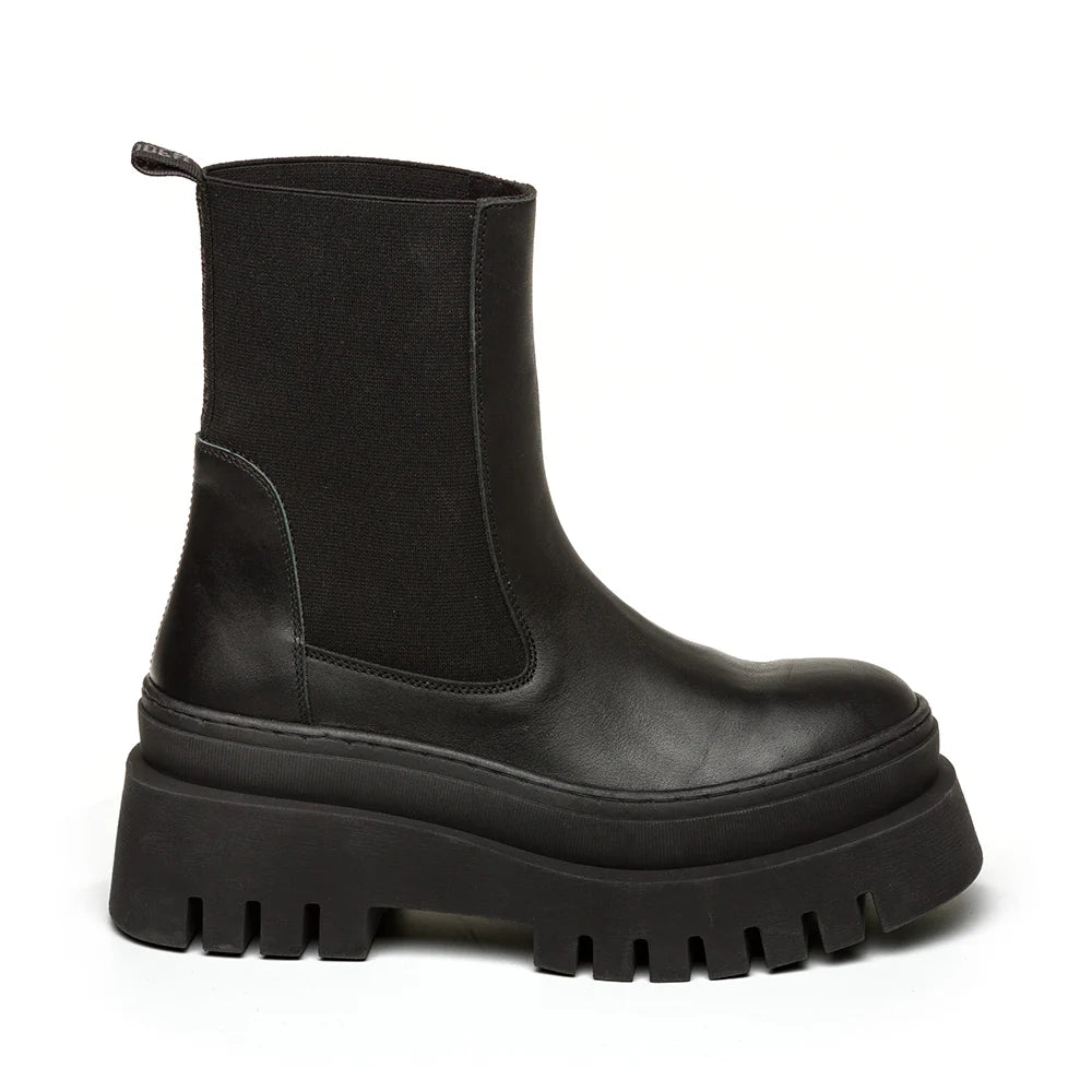 Jcassandra Stiefel SCHWARZES LEDER