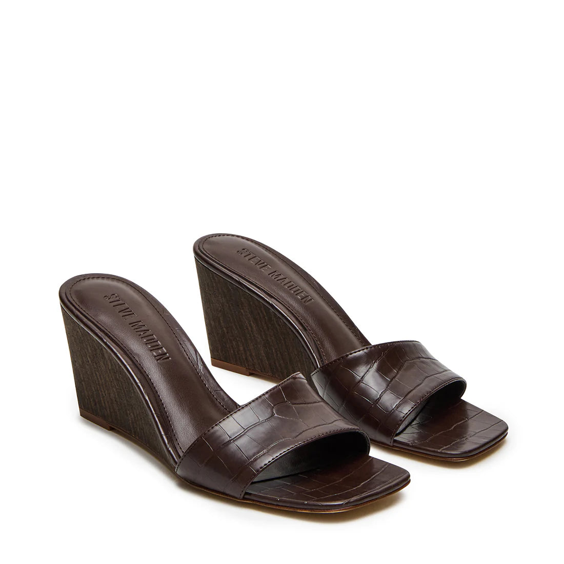 Curcio Pantolette BRAUN KROKO