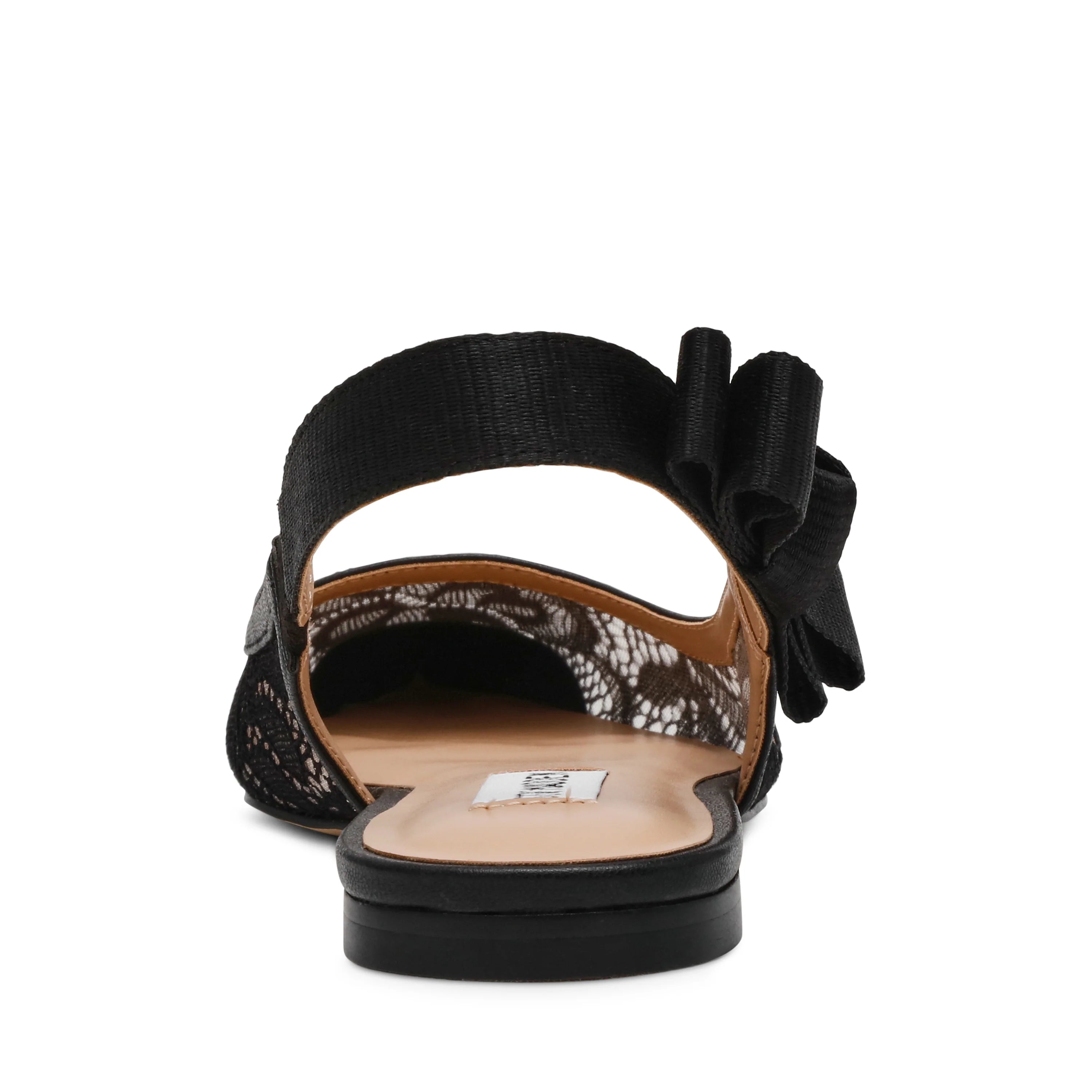 Olyvia-L Flacher Schuh, schwarze Spitze